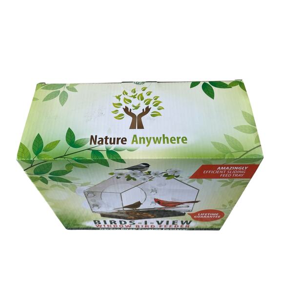 Nature Anywhere Birds-I-View Acrylic Window Bird Feeder for Outdoor New In Box - Picture 7 of 13